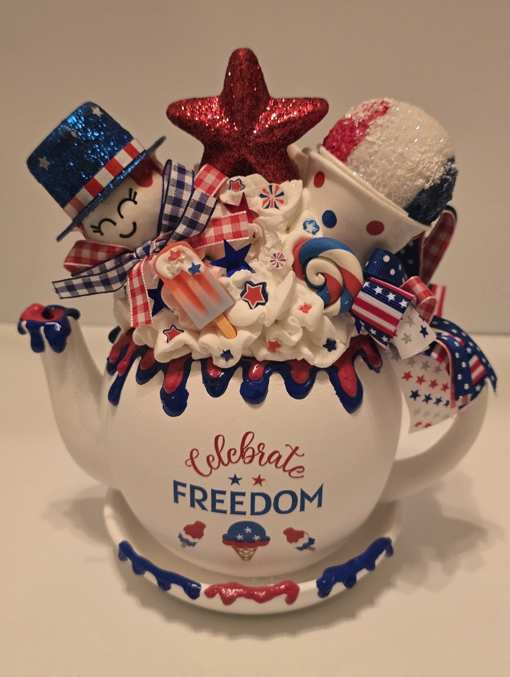 4th of July Teapot